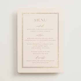 Foil-Pressed Menus