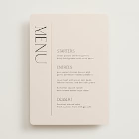 Foil-Pressed Menus