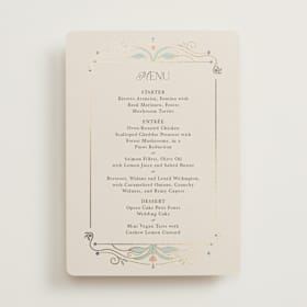 Foil-Pressed Menus