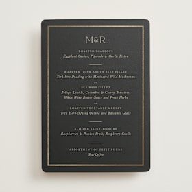 Foil-Pressed Menus