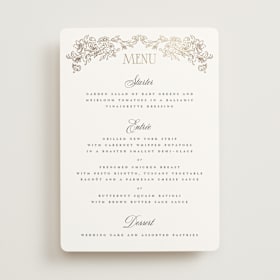 Foil-Pressed Menus