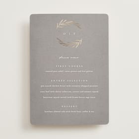 Foil-Pressed Menus