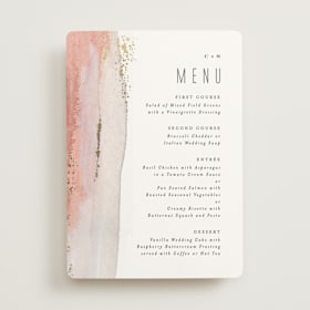 Foil-Pressed Menus