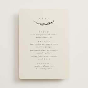 Foil-Pressed Menus