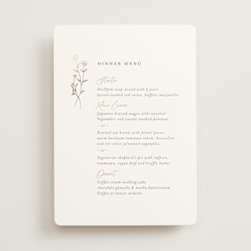 Foil-Pressed Menus