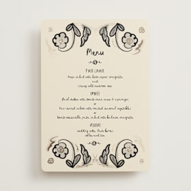 Foil-Pressed Menus