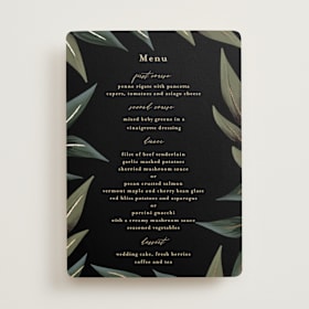 Foil-Pressed Menus