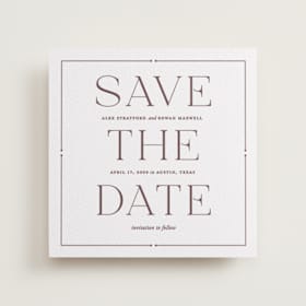 Letterpress Save the Date Cards