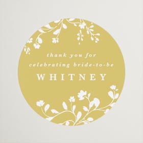 Bridal Shower Favor Stickers
