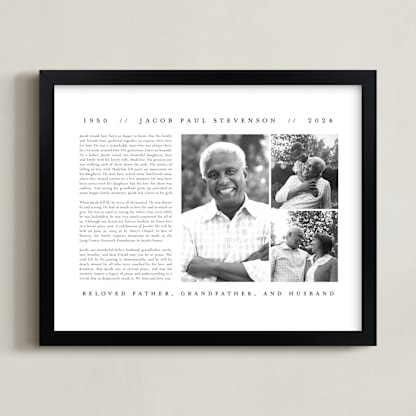 Minimalist Obituary Print