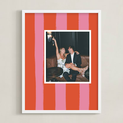 Framed Photo: Striped Mat