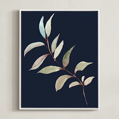 Botanical Leaves in Blue I