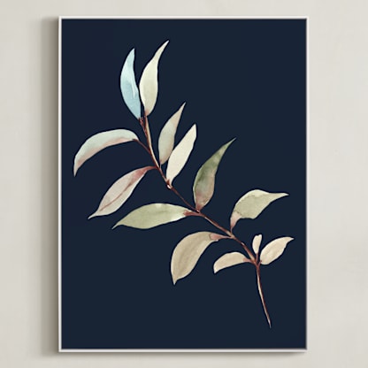 Botanical Leaves in Blue I