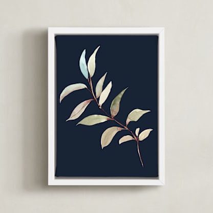 Botanical Leaves in Blue I