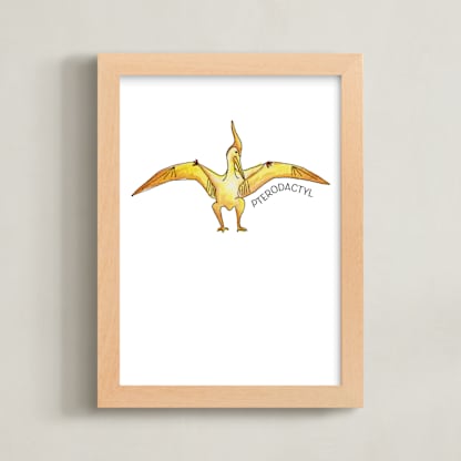 Watercolor Dino Party Pterodactyl
