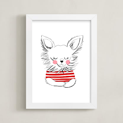 dog in stripes