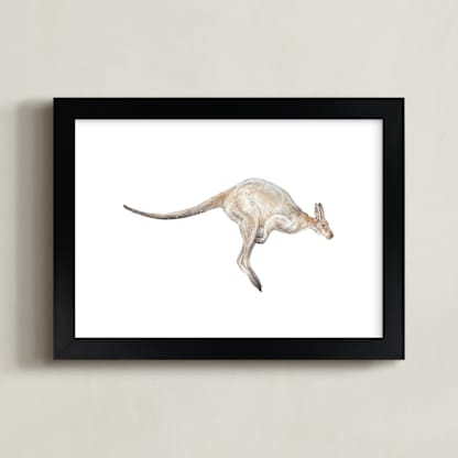 Watercolor Leaping Kangaroo