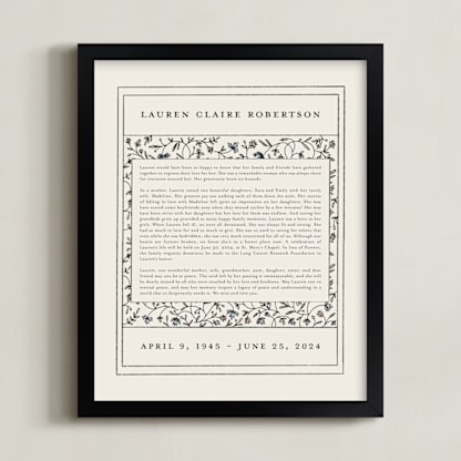 Hansen Non-Photo Obituary Print