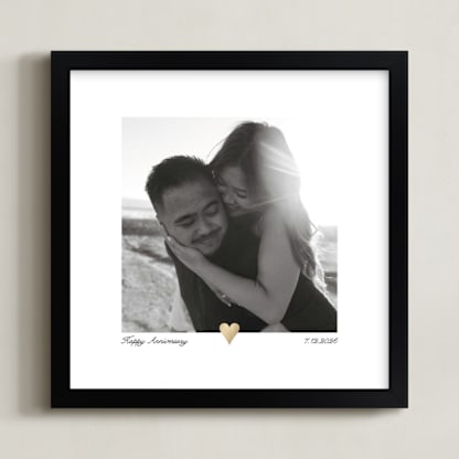 With a Heart: Square Foil Framed Photo