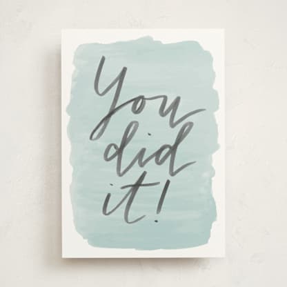 You did it