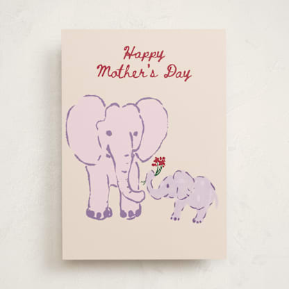 Mom and baby elephant