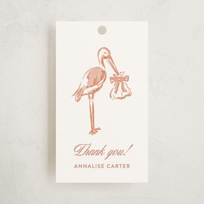 Watercolor Stork Baby Shower Invitation