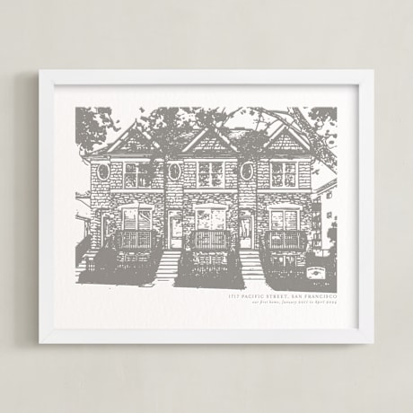 Completely Custom Letterpress House Portrait Art