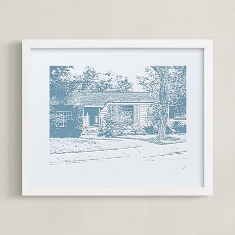 Completely Custom Letterpress House Portrait Art