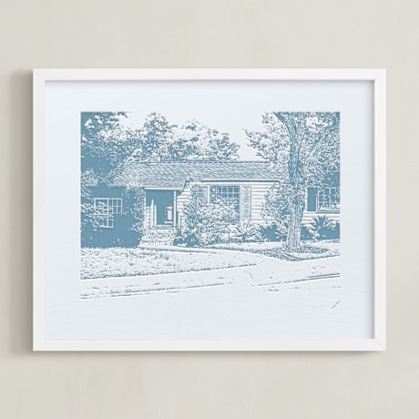 Completely Custom Letterpress House Portrait Art