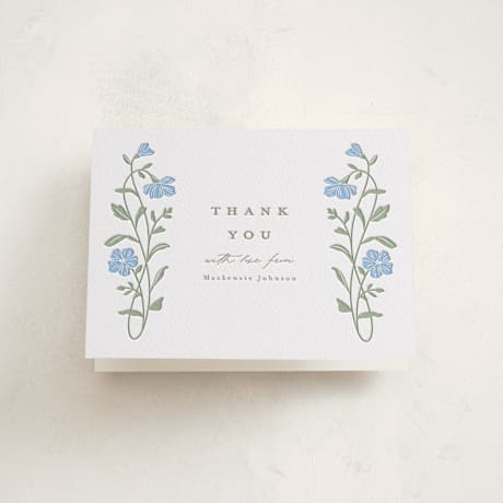 Letterpress Baby Shower Thank You Cards