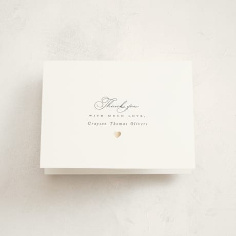 Foil-Pressed Birth Announcement Thank You Cards