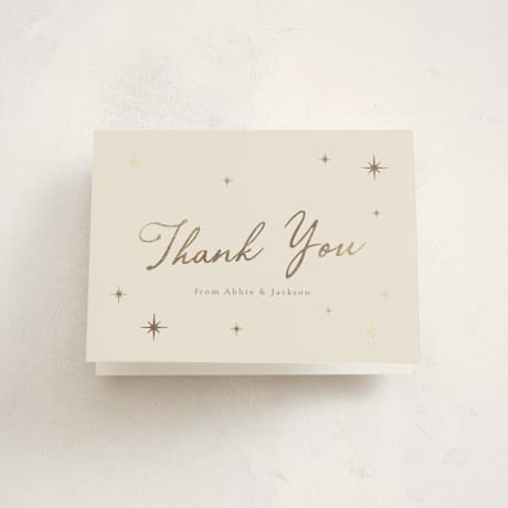 Foil-Pressed Birth Announcement Thank You Cards