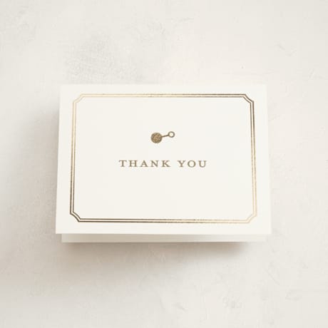 Foil-Pressed Birth Announcement Thank You Cards