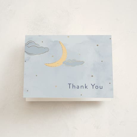 Foil-Pressed Birth Announcement Thank You Cards