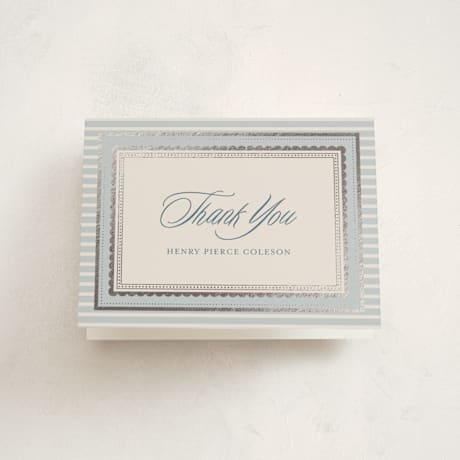 Foil Pressed Baptism and Christening Thank You Cards