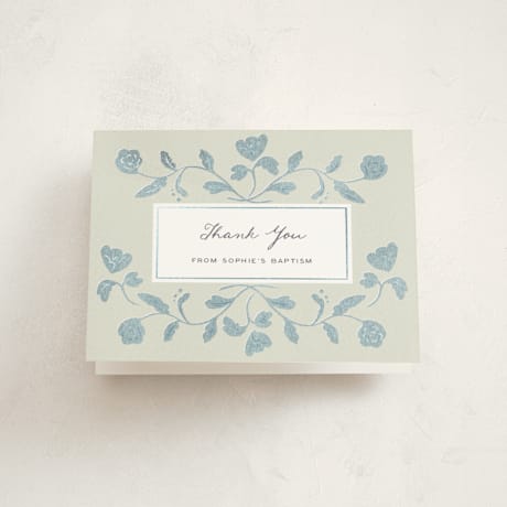 Foil Pressed Baptism and Christening Thank You Cards