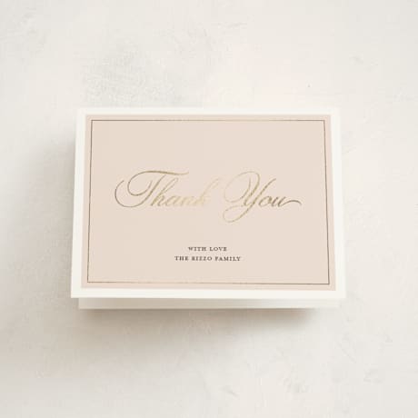 Foil Pressed Baptism and Christening Thank You Cards