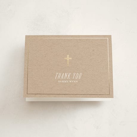 Foil-Pressed Confirmation Thank You Cards