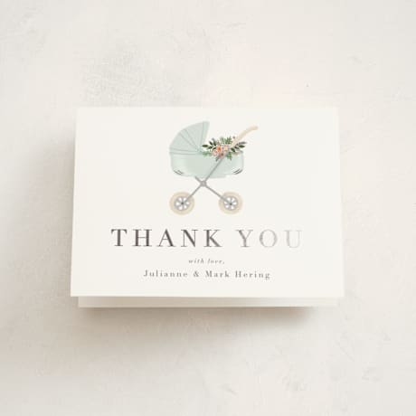 Foil-Pressed Baby Shower Thank You Cards