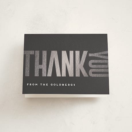 Foil-Pressed Mitzvah Thank You Cards