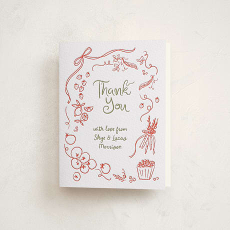 Letterpress Baby Shower Thank You Cards