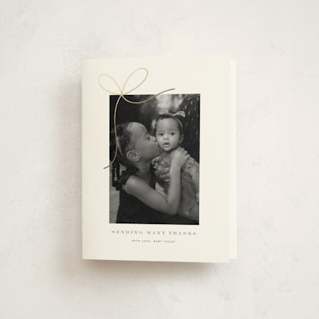 Foil-Pressed Birth Announcement Thank You Cards