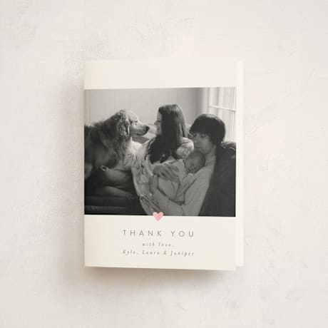 Foil-Pressed Birth Announcement Thank You Cards