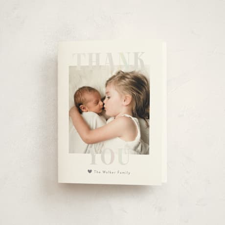 Gloss-Press Birth Announcement Thank You Cards