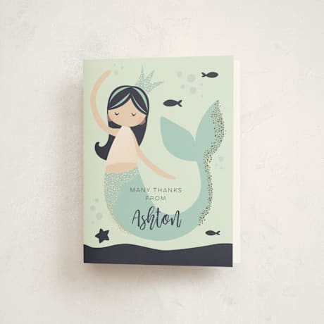 Foil-Pressed Children's Birthday Party Thank You Cards