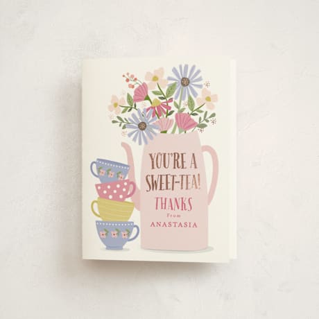 Foil-Pressed Children's Birthday Party Thank You Cards