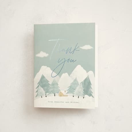 Foil-Pressed Children's Birthday Party Thank You Cards
