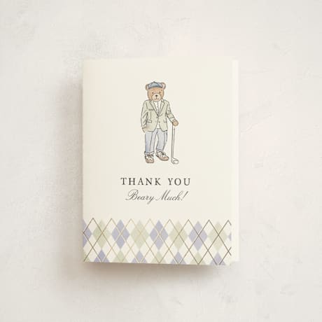 Foil-Pressed Children's Birthday Party Thank You Cards