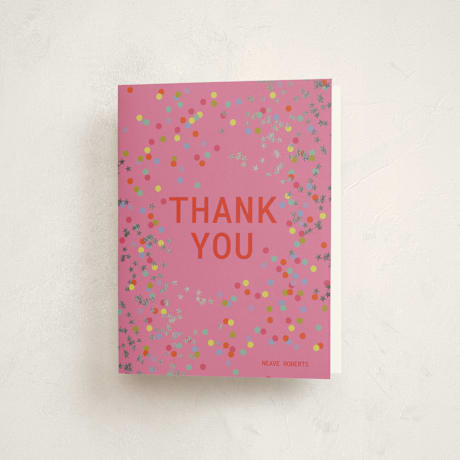 Foil-Pressed Children's Birthday Party Thank You Cards