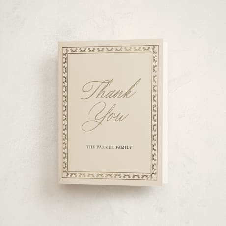 Foil Pressed Baptism and Christening Thank You Cards